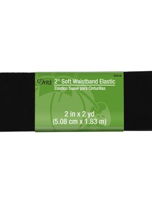 Dritz Soft Waistband Elastic – Black – 2″ x 2 YD Dritz Soft Waistband Elastic – Black – 2″ x 2 YD