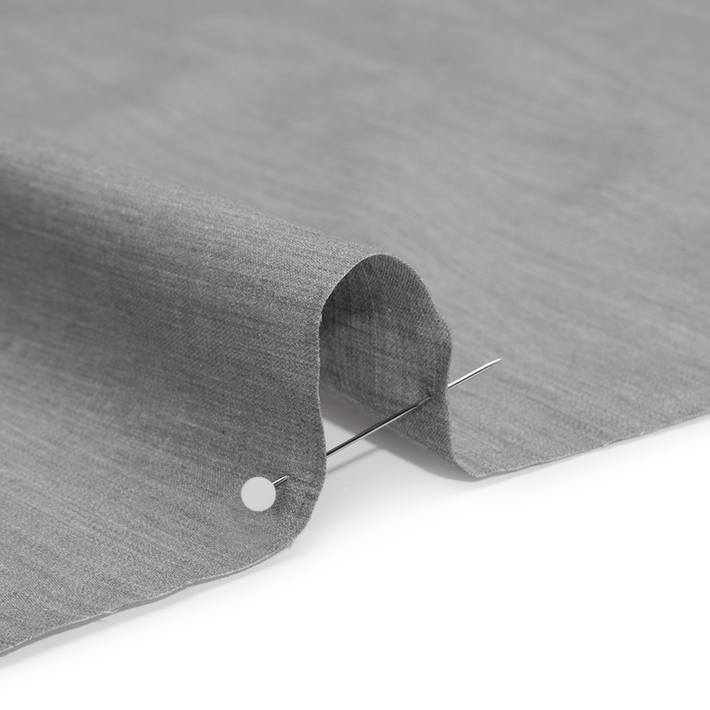 Polyester and Cotton Twill Shirting – Heathered Gray – Deadstock Polyester and Cotton Twill Shirting – Heathered Gray – Deadstock