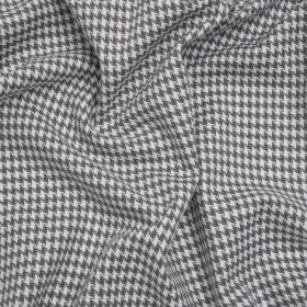 Cotton Twill – Charcoal, Light Gray and White Houndstooth – Deadstock Cotton Twill – Charcoal, Light Gray and White Houndstooth – Deadstock