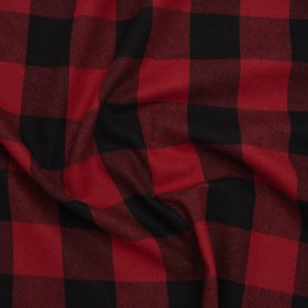 Brushed Cotton Twill – Red and Black Buffalo Check – Deadstock Brushed Cotton Twill – Red and Black Buffalo Check – Deadstock