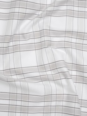 Cotton Oxford Shirting – Gray and White Plaid Check – Deadstock Cotton Oxford Shirting – Gray and White Plaid Check – Deadstock