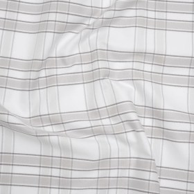 Cotton Oxford Shirting – Gray and White Plaid Check – Deadstock Cotton Oxford Shirting – Gray and White Plaid Check – Deadstock