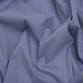 Cotton Shirting – Blue and White Tiny Gingham Check – Deadstock Cotton Shirting – Blue and White Tiny Gingham Check – Deadstock
