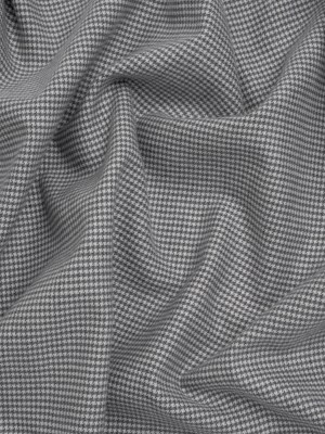 Brushed Cotton Twill – Gray and White Little Houndstooth – Deadstock Brushed Cotton Twill – Gray and White Little Houndstooth – Deadstock
