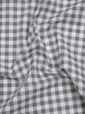 Cotton Shirting – White and Gray Faux Twill Check – Deadstock Cotton Shirting – White and Gray Faux Twill Check – Deadstock