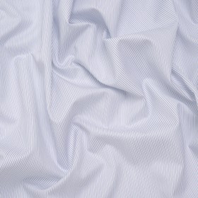 Cotton Dobby Shirting – Blue, Purple and White Pinstripes – Deadstock Cotton Dobby Shirting – Blue, Purple and White Pinstripes – Deadstock
