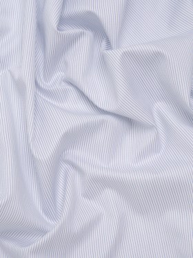 Cotton Dobby Shirting – Blue, Purple and White Pinstripes – Deadstock Cotton Dobby Shirting – Blue, Purple and White Pinstripes – Deadstock