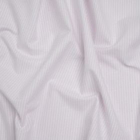 Cotton Oxford Shirting – Pale Pink and White Candy Stripes – Deadstock Cotton Oxford Shirting – Pale Pink and White Candy Stripes – Deadstock