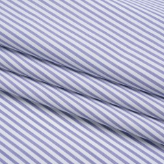 Cotton Shirting – Light Blue and White Candy Stripes – Deadstock Cotton Shirting – Light Blue and White Candy Stripes – Deadstock