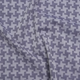 Cotton Twill Shirting – Dark Blue and White Geometric Pinwheels – Deadstock Cotton Twill Shirting – Dark Blue and White Geometric Pinwheels – Deadstock
