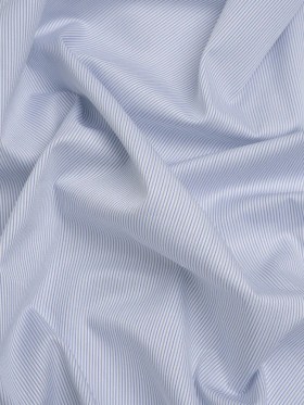 Cotton Dobby Shirting – White, Gray and Blue Rope Stripes – Deadstock Cotton Dobby Shirting – White, Gray and Blue Rope Stripes – Deadstock