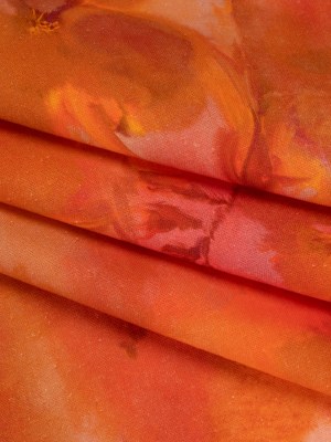 Linen and Rayon Woven – Orange, Red and Tan Muddled Pressed Flowers – Mood Exclusive Autumn Blaze Print Linen and Rayon Woven – Orange, Red and Tan Muddled Pressed Flowers – Mood Exclusive Autumn Blaze Print