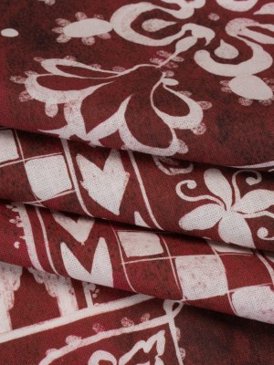 Linen and Rayon Woven – Dark Red and White Checks and Flowers Patchwork – Mood Exclusive Magnolia Mosaic Print Linen and Rayon Woven – Dark Red and White Checks and Flowers Patchwork – Mood Exclusive Magnolia Mosaic Print