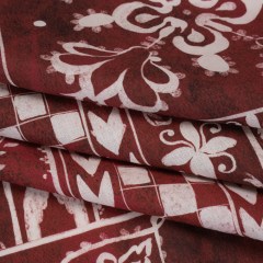 Linen and Rayon Woven – Dark Red and White Checks and Flowers Patchwork – Mood Exclusive Magnolia Mosaic Print Linen and Rayon Woven – Dark Red and White Checks and Flowers Patchwork – Mood Exclusive Magnolia Mosaic Print