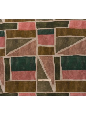 Linen and Rayon Woven – Dark Green, Muted Pink and Beige Painted Shapes – Mood Exclusive Euclid’s Canvas Print Linen and Rayon Woven – Dark Green, Muted Pink and Beige Painted Shapes – Mood Exclusive Euclid’s Canvas Print