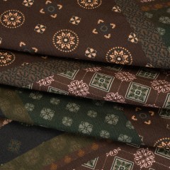 Linen and Rayon Woven – Brown, Dark Green and Olive Medallion Patchwork – Mood Exclusive Sultanโs Splendor Print Linen and Rayon Woven – Brown, Dark Green and Olive Medallion Patchwork – Mood Exclusive Sultanโs Splendor Print