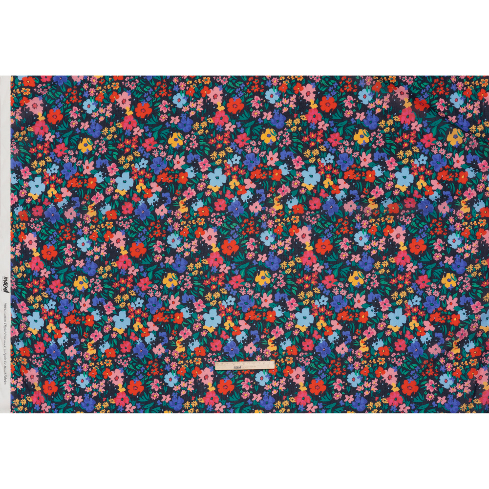 Crinkled Cotton Gauzy Woven – Blue, Red and Yellow Floral – Mood Exclusive Storybook Garden Print Crinkled Cotton Gauzy Woven – Blue, Red and Yellow Floral – Mood Exclusive Storybook Garden Print