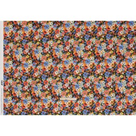 Crinkled Cotton Gauzy Woven – Red, Blue and Orange Bright Flowers – Mood Exclusive Petal Parade Print Crinkled Cotton Gauzy Woven – Red, Blue and Orange Bright Flowers – Mood Exclusive Petal Parade Print