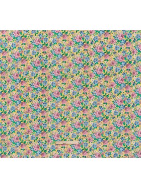 Crinkled Cotton Gauzy Woven – Yellow, Pink and Blue Florals – Mood Exclusive Secret Garden Print Crinkled Cotton Gauzy Woven – Yellow, Pink and Blue Florals – Mood Exclusive Secret Garden Print