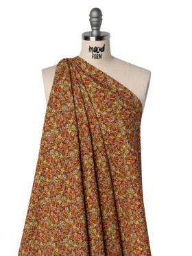 Cotton and Viscose Striped Seersucker – Brown, Sky Blue and Berry Red Little Florals – Mood Exclusive Blossom Breeze Print Cotton and Viscose Striped Seersucker – Brown, Sky Blue and Berry Red Little Florals – Mood Exclusive Blossom Breeze Print