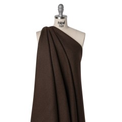 Recycled Brushed Wool Blend Twill Coating – Dark Brown – Made in Italy – Maeve Collection Recycled Brushed Wool Blend Twill Coating – Dark Brown – Made in Italy – Maeve Collection
