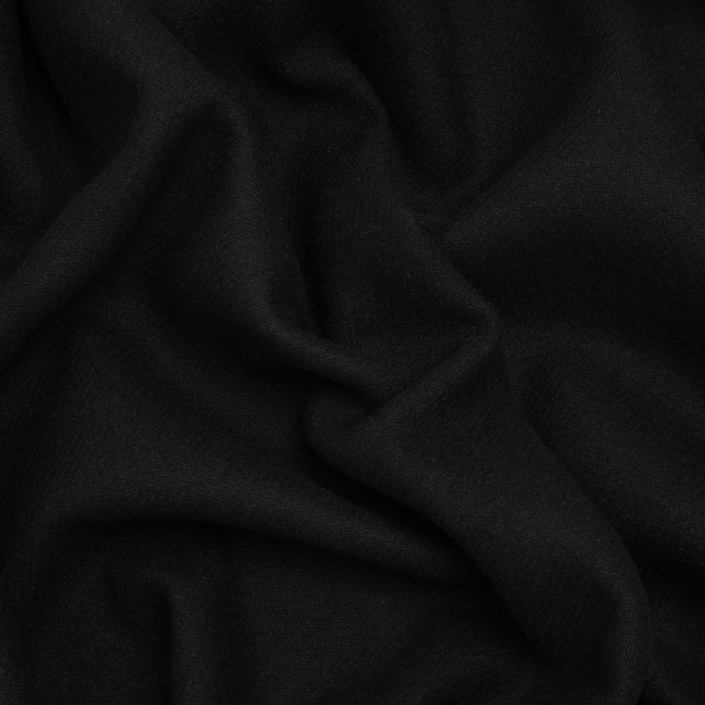 Recycled Brushed Wool Blend Twill Coating – Black – Made in Italy – Maeve Collection Recycled Brushed Wool Blend Twill Coating – Black – Made in Italy – Maeve Collection