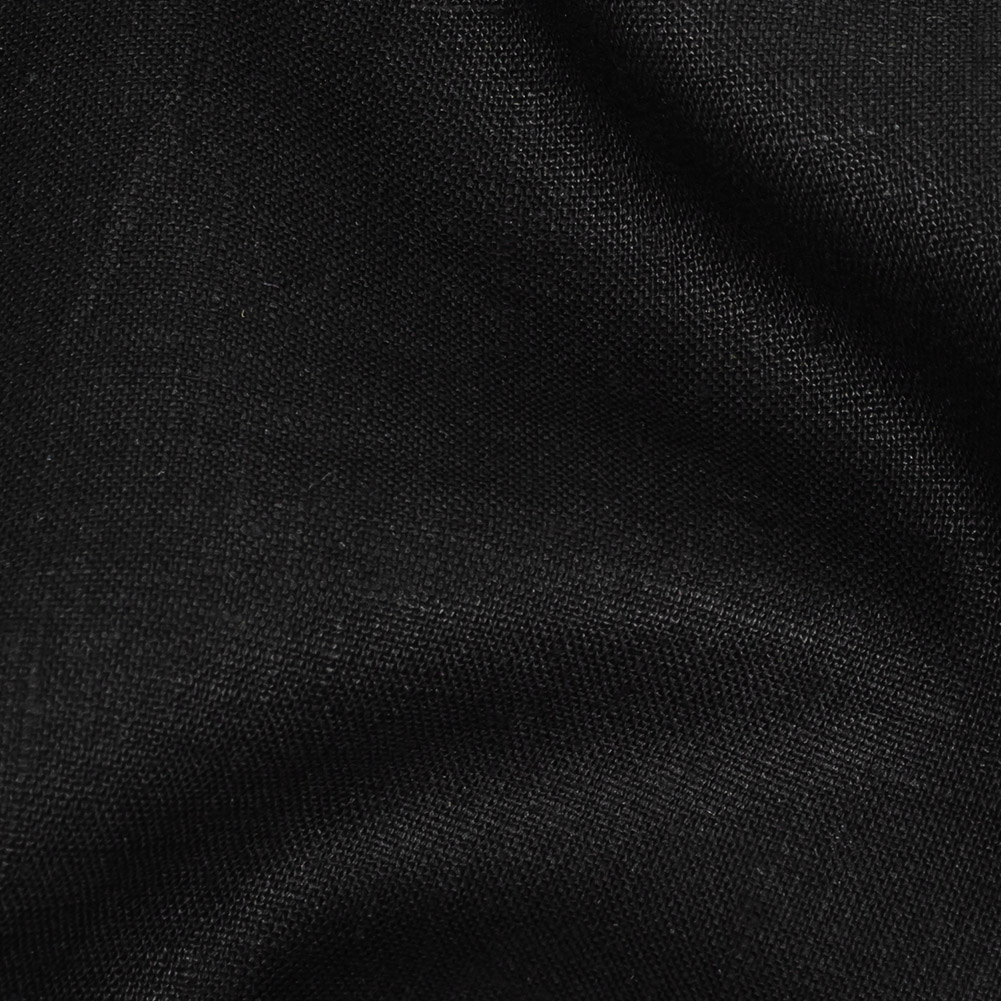 Elko Black Medium Weight Linen Woven