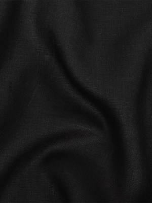 Elko Black Medium Weight Linen Woven Elko Black Medium Weight Linen Woven