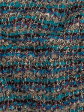 Turquoise, Blue, and Gray Loopy Wool Sweater Knit Turquoise, Blue, and Gray Loopy Wool Sweater Knit