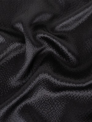 Black Striped Silk Seersucker Black Striped Silk Seersucker