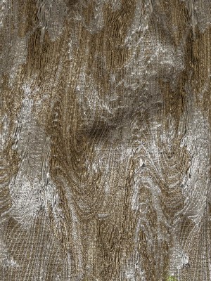 Metallic Silver and Gold Wood Grain Luxury Plisse Brocade Metallic Silver and Gold Wood Grain Luxury Plisse Brocade