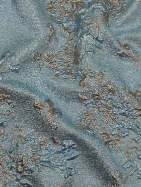 Metallic Sky Blue and Bronze Floral Luxury Brocade Metallic Sky Blue and Bronze Floral Luxury Brocade