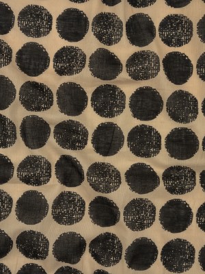 Tocca Beige and After Dark Distressed Circles Cotton Voile Tocca Beige and After Dark Distressed Circles Cotton Voile