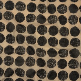 Tocca Beige and After Dark Distressed Circles Cotton Voile Tocca Beige and After Dark Distressed Circles Cotton Voile