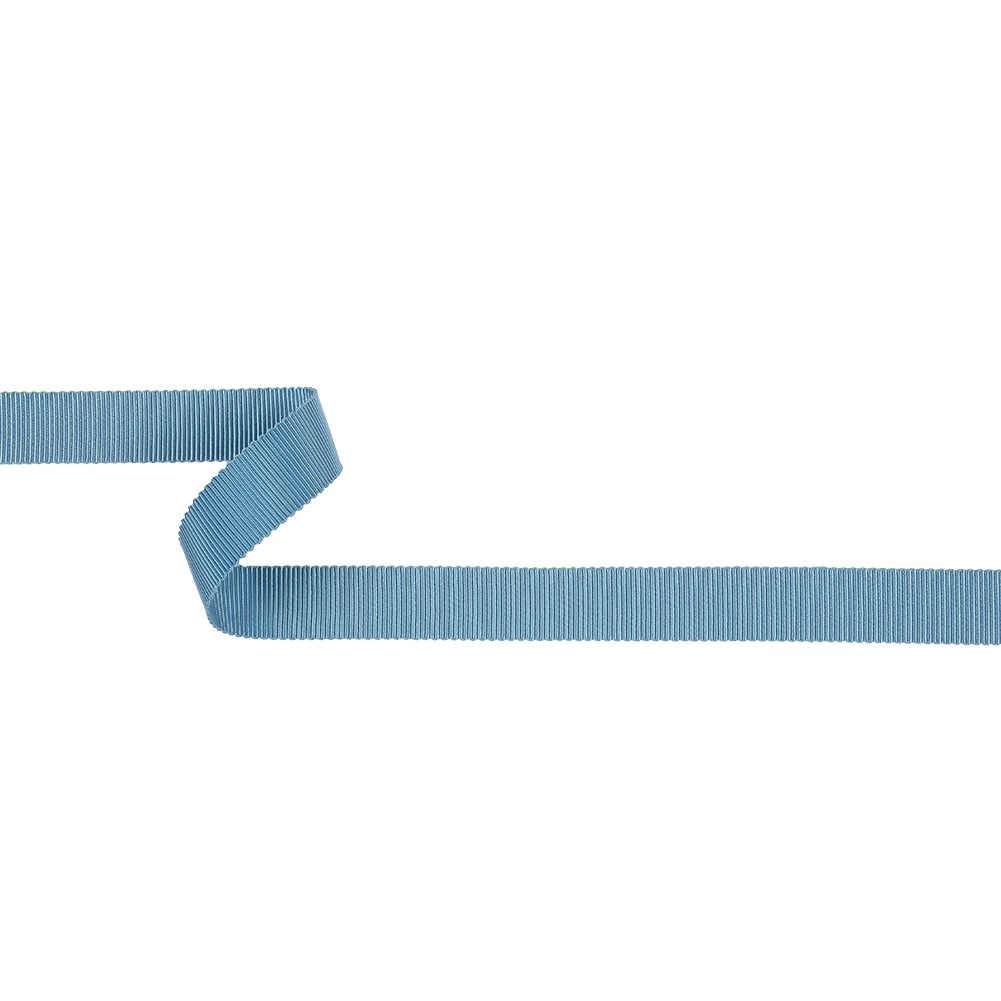 Dusty Blue Recycled Polyester Petersham Grosgrain Ribbon – 15mm Dusty Blue Recycled Polyester Petersham Grosgrain Ribbon – 15mm