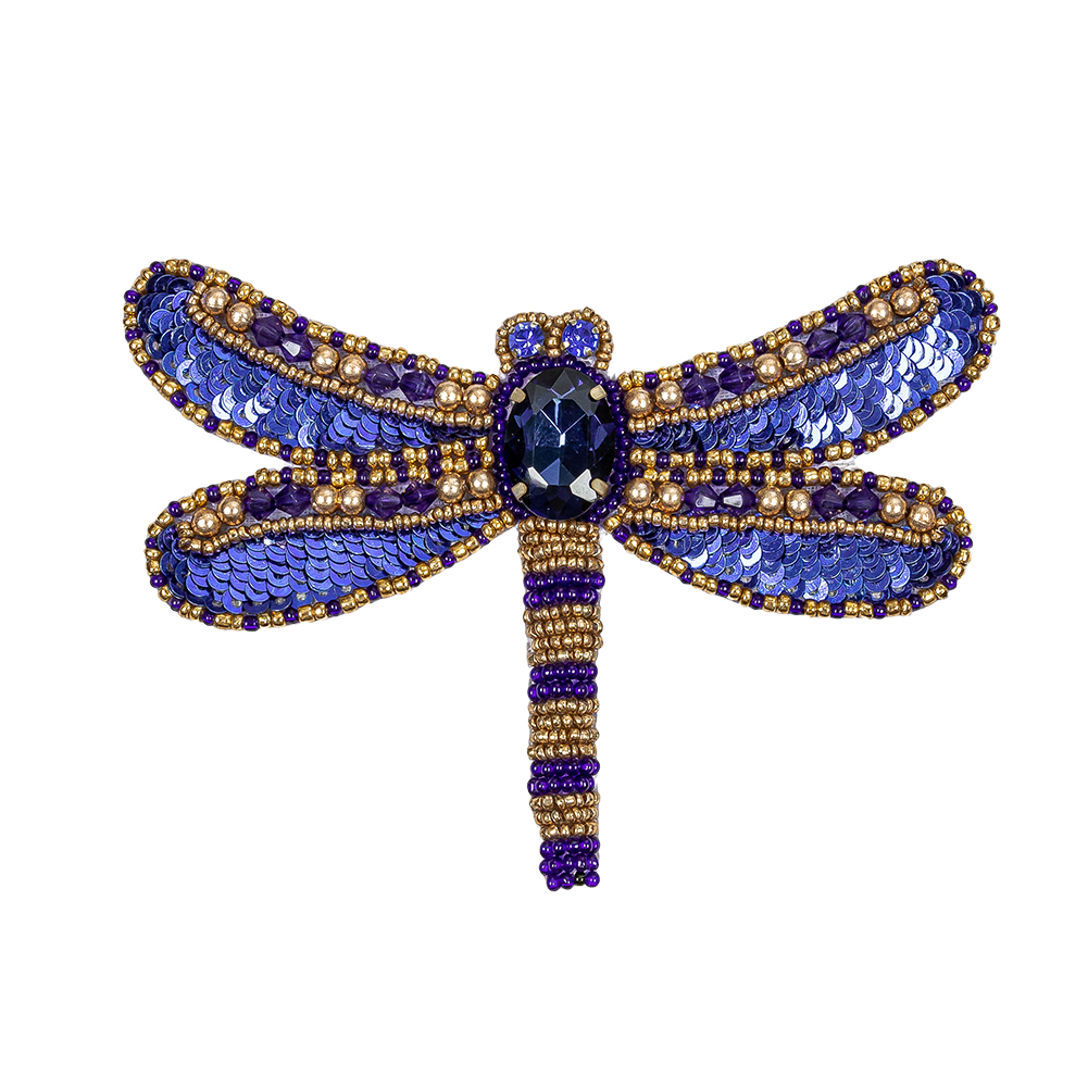 Magnetic Blue and Gold Dragonfly Rhinestone and Glass Beaded Applique – 2.75″ X 4.125″ Magnetic Blue and Gold Dragonfly Rhinestone and Glass Beaded Applique – 2.75″ X 4.125″