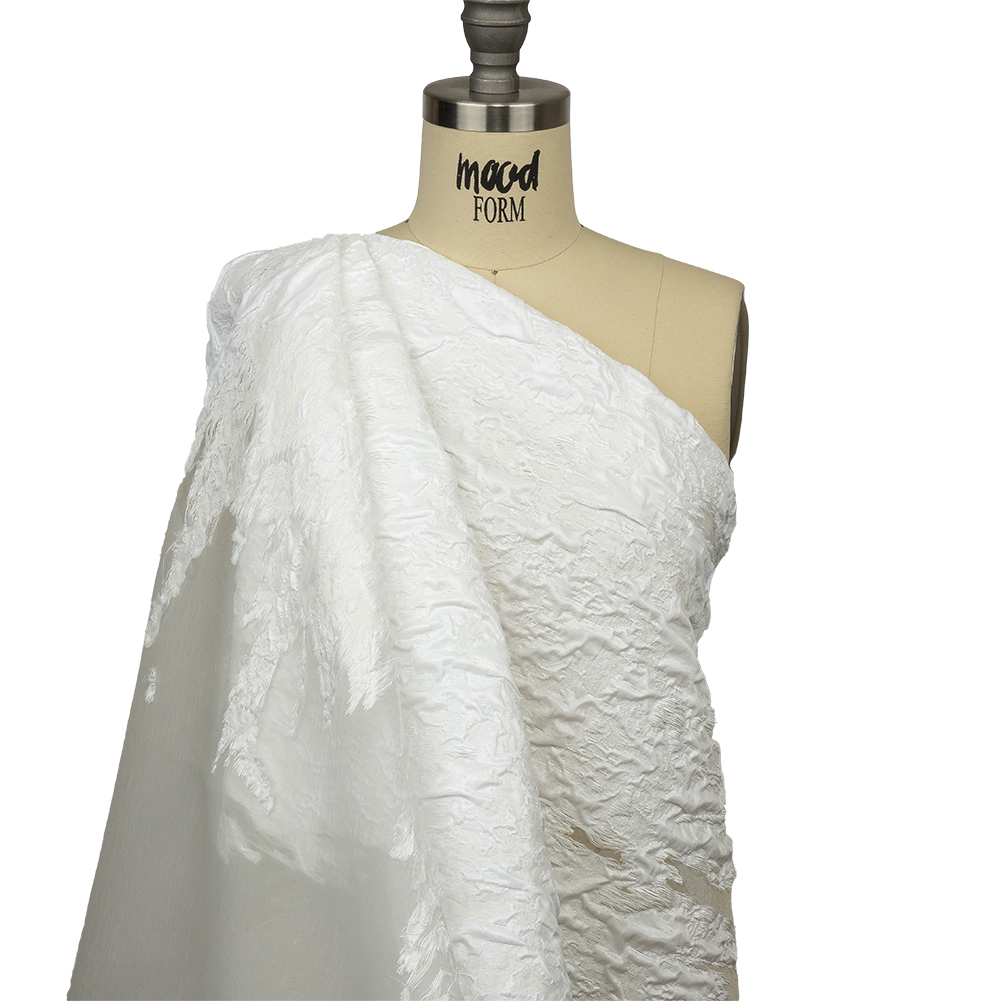 Metallic White Abstract Luxury Burnout Brocade Metallic White Abstract Luxury Burnout Brocade