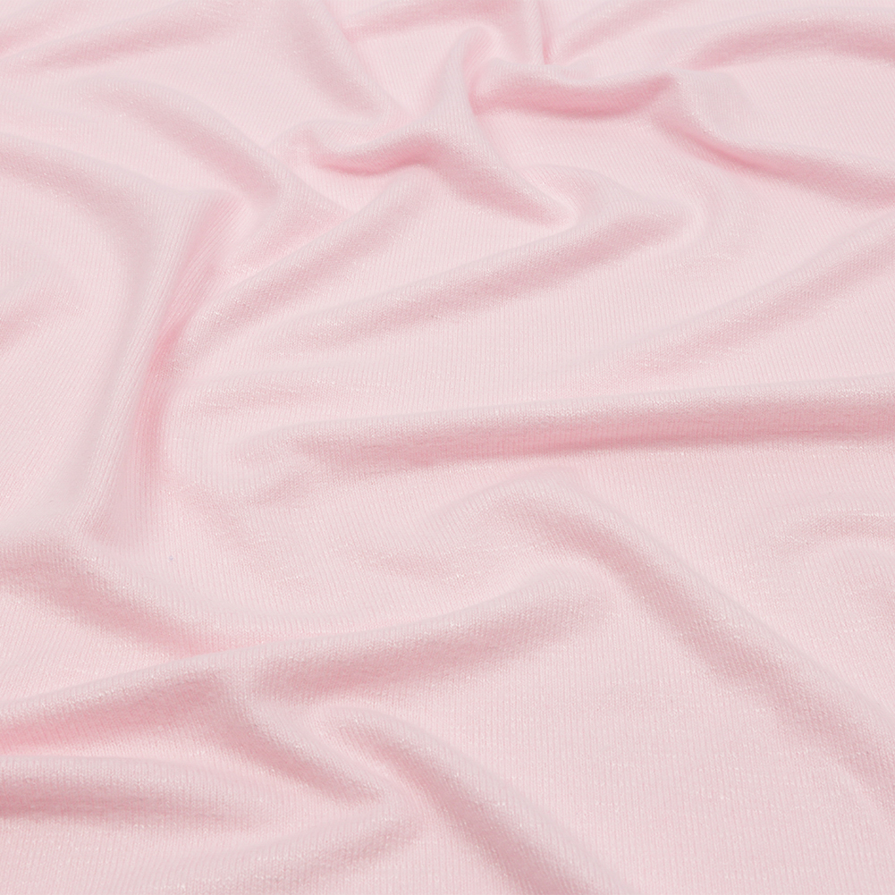 Light Pink Brushed Stretch Rayon and Polyester Sweater Knit Light Pink Brushed Stretch Rayon and Polyester Sweater Knit