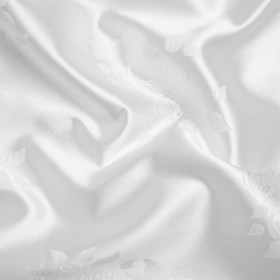 Luminous White Dainty Roses Polyester Jacquard Luminous White Dainty Roses Polyester Jacquard
