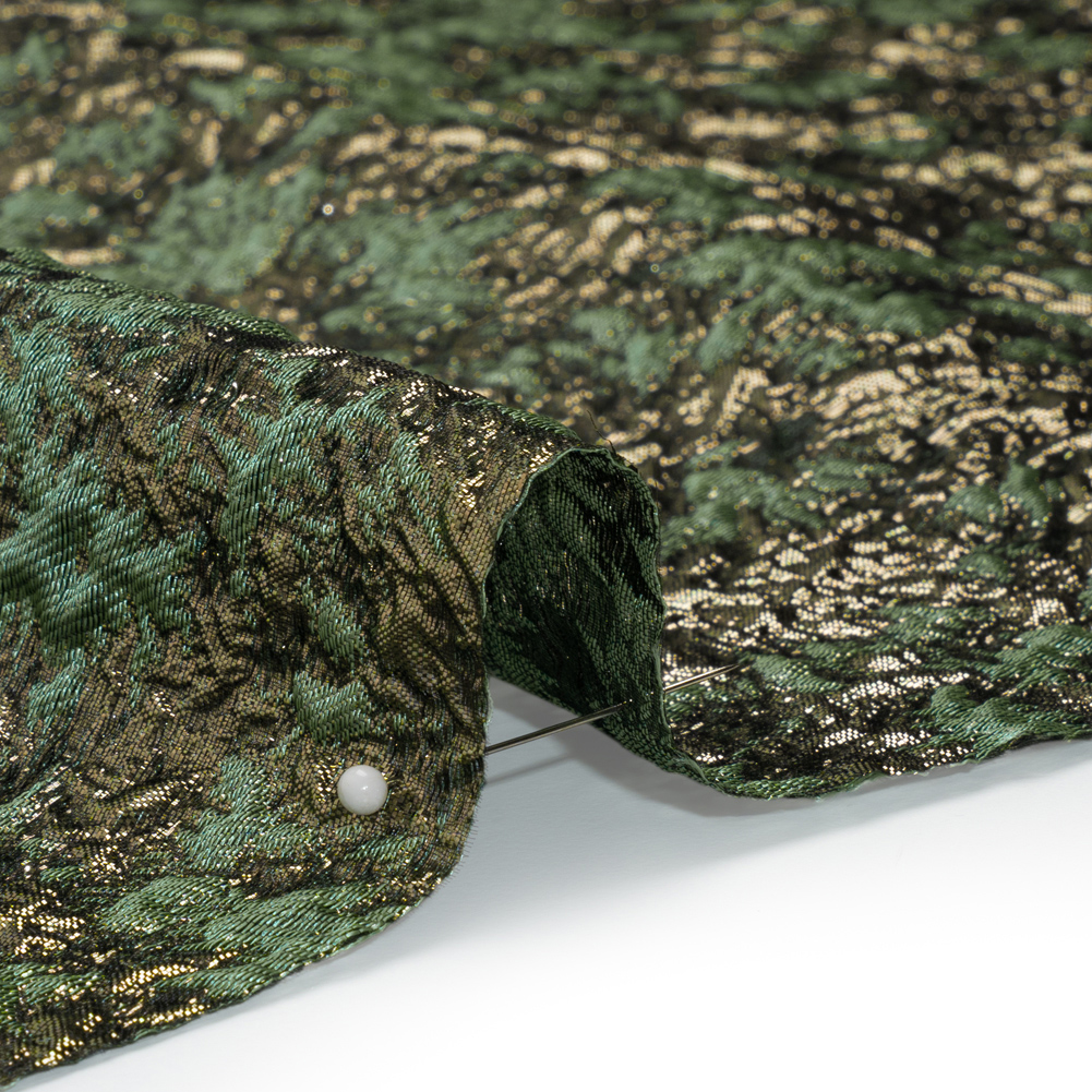 Metallic Luxury Brocade – Sage Green and Gold Abstract Metallic Luxury Brocade – Sage Green and Gold Abstract