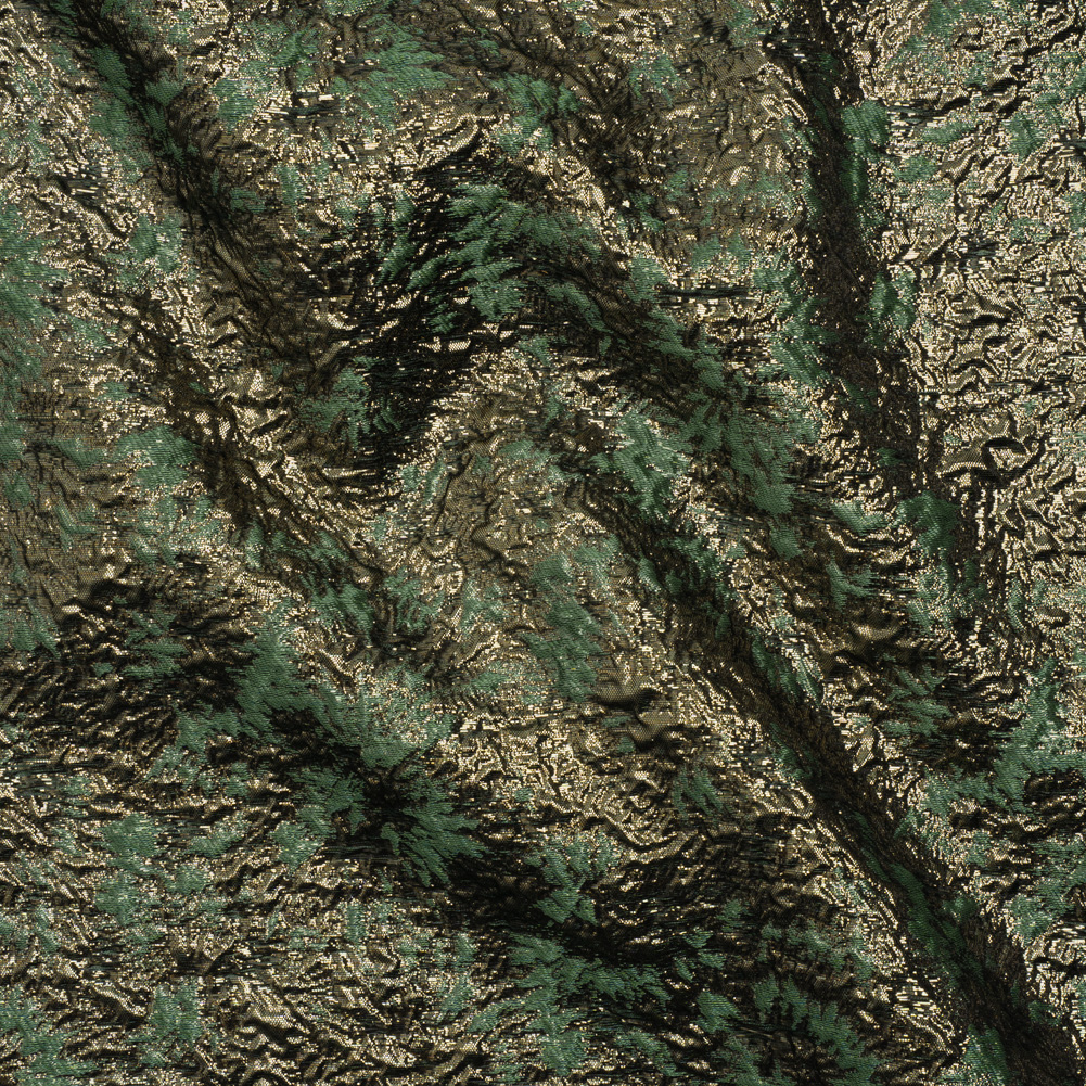 Metallic Luxury Brocade – Sage Green and Gold Abstract Metallic Luxury Brocade – Sage Green and Gold Abstract