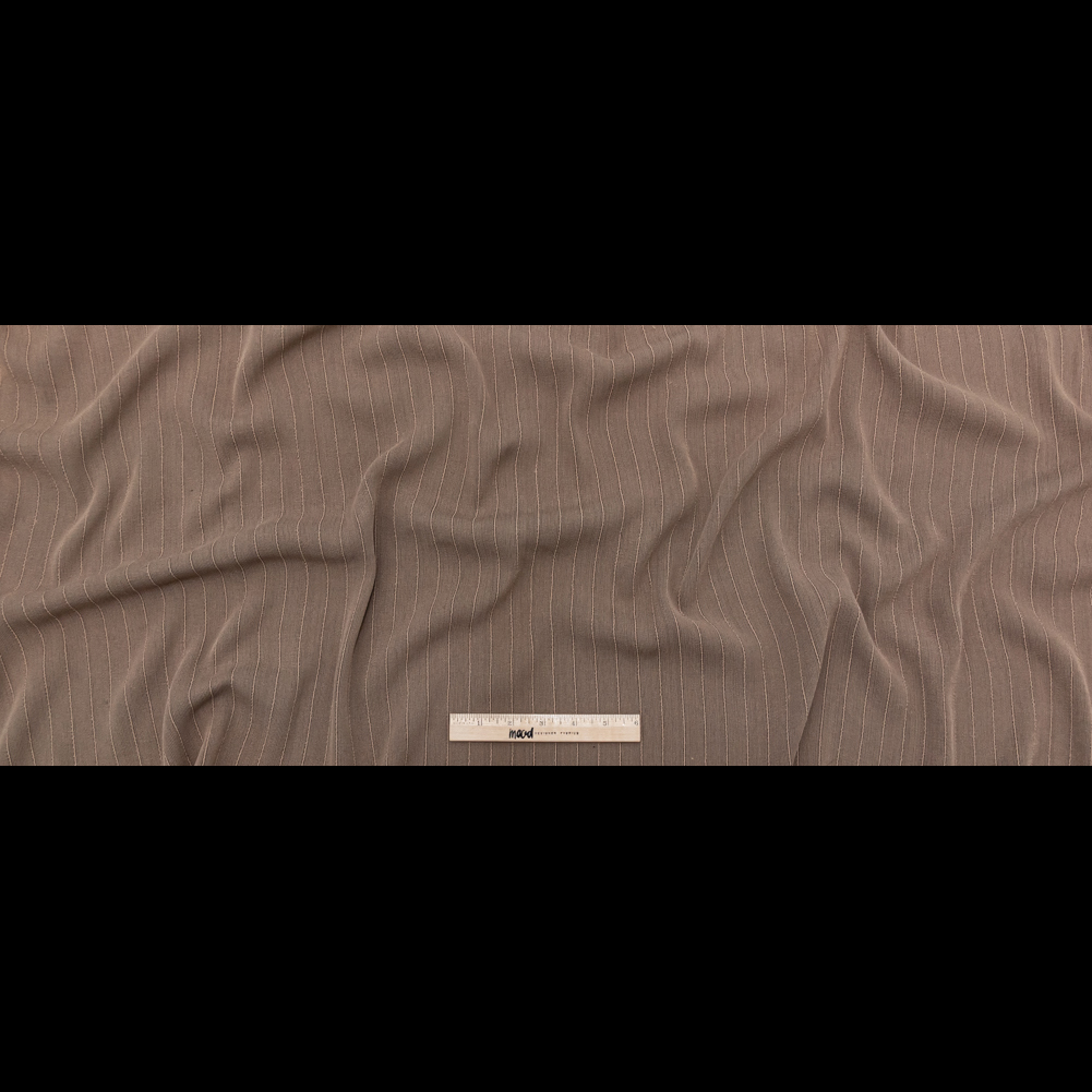 Warm Taupe Blended Crepe with Tactile Stripes Warm Taupe Blended Crepe with Tactile Stripes