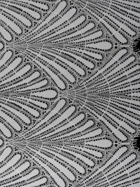 Corded Raschel Lace Panel with Finished Edges – Ivory Fan Palm Scallops Corded Raschel Lace Panel with Finished Edges – Ivory Fan Palm Scallops