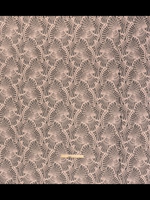 Stretch Raschel Lace with Finished Edges – Blush Pink and Light Blue Shell Fans Stretch Raschel Lace with Finished Edges – Blush Pink and Light Blue Shell Fans