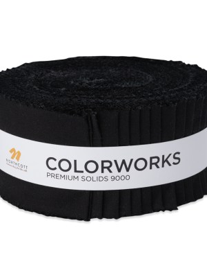 Northcott Quilting Cotton Strip Rolls 2.5″ Strip Precuts – Black – Colorworks Collection Northcott Quilting Cotton Strip Rolls 2.5″ Strip Precuts – Black – Colorworks Collection