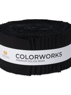 Northcott Quilting Cotton Strip Rolls 2.5″ Strip Precuts – Black – Colorworks Collection Northcott Quilting Cotton Strip Rolls 2.5″ Strip Precuts – Black – Colorworks Collection