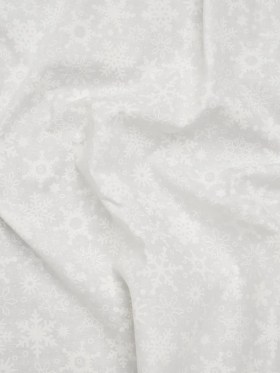 Printed Quilting Cotton by Patrick Lose for Northcott – White on White Snowfall Snowflakes – Basically Black & White Collection Printed Quilting Cotton by Patrick Lose for Northcott – White on White Snowfall Snowflakes – Basically Black & White Collection