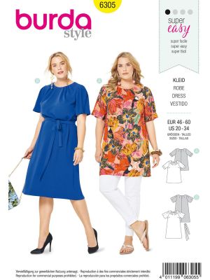 Burda Style Women Dress & Tunic #6305 Burda Style Women Dress & Tunic #6305