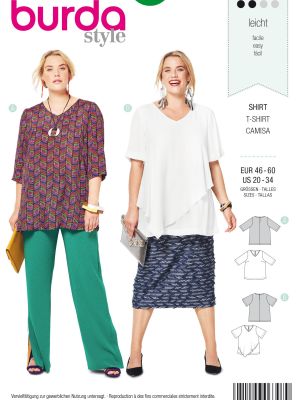 Burda Style Women Shirts #6307 Burda Style Women Shirts #6307