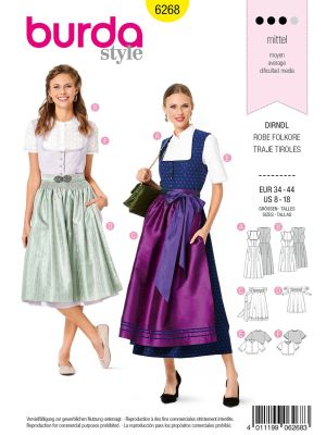 Burda Style Women Robe Folklore #6268 Burda Style Women Robe Folklore #6268